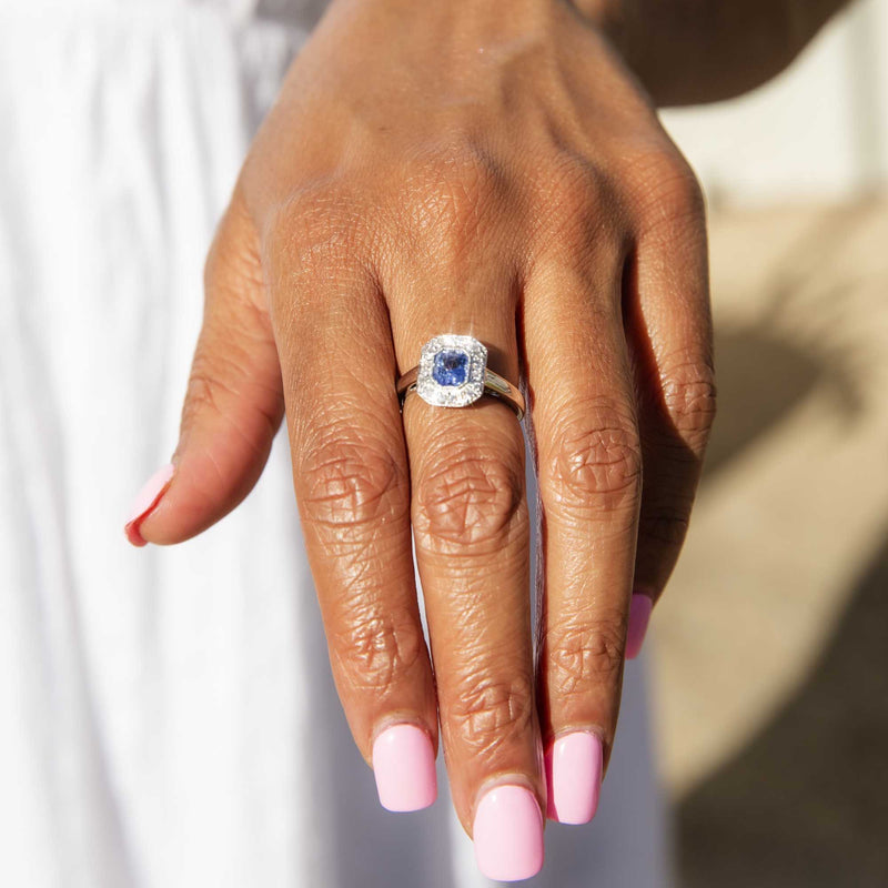 18ct White Gold Diamond Gypsy Ring | Deakin & Francis USA